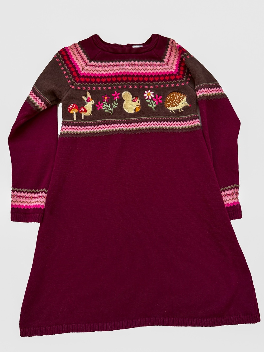 Gymboree Enchanted Forest Animal Fairisle Sweater Dress | Size 8 | EUC